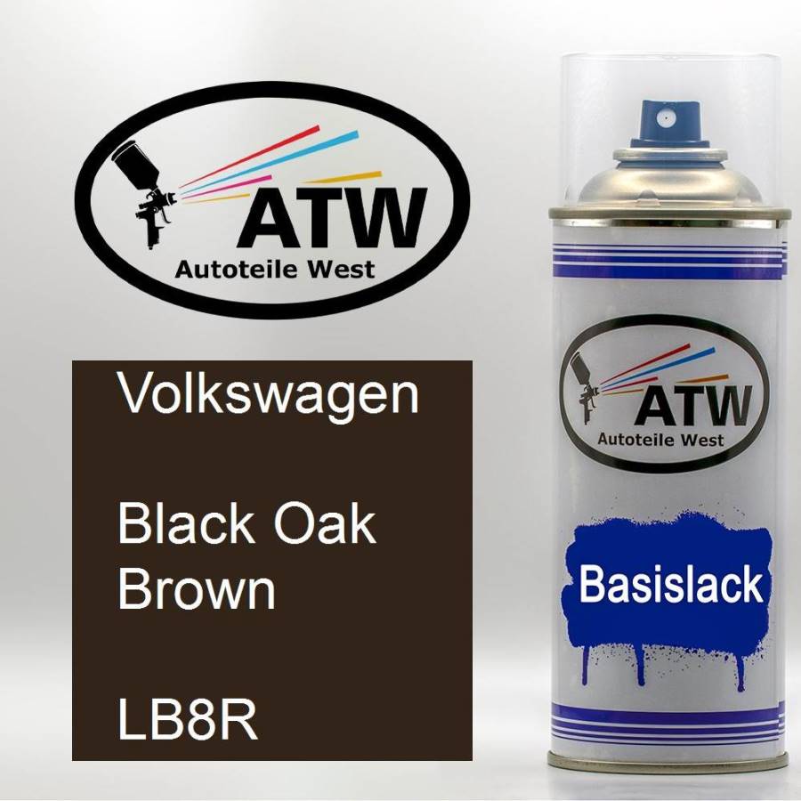 Volkswagen, Black Oak Brown, LB8R: 400ml Sprühdose, von ATW Autoteile West.